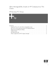HP t5525 Altiris Manageability Scripts on HP Compaq Linux Thin Clients