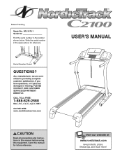 NordicTrack C2100 Treadmill English Manual
