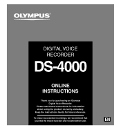 Olympus DS 4000 DS-4000 Online Instructions (English)