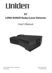 Uniden A1-R7 English Owner Manual 1
