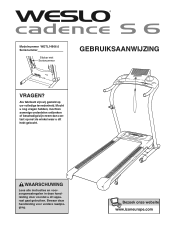 Weslo Cadence S6 Treadmill Dutch Manual