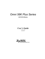 ZyXEL Omni 56K COM Plus User Guide
