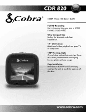 Cobra CDR 820 CDR 820  Features & Specs