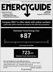 Frigidaire FPBC2277RF Energy Guide