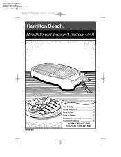 Hamilton Beach 31605A Use & Care