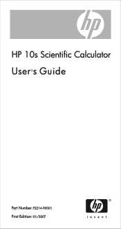 HP 10s HP 10s Scientific Calculator  -  User Guide