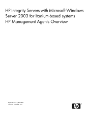 HP Rx2620-2 Windows Integrity HP Management Agents Overview
