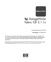 HP StorageWorks 2/16 Fabric OS V3.1.1C Release Notes
