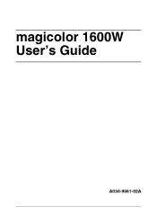 Konica Minolta magicolor 1600W magicolor 1600W User Guide