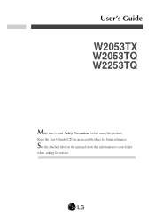 LG W2053TX-PF Owner's Manual