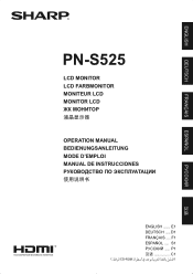 Sharp PN-S525 PNS525 Operation Manual