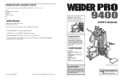 Weider 9400 Instruction Manual