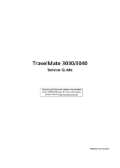 Acer TravelMate 3040 TravelMate 3040 Service Guide