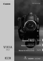 Canon VIXIA HF21 VIXIA HF21 Instruction Manual