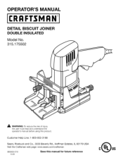 Craftsman 17550 Operation Manual