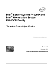 Intel W2600CR Technical Product Specification