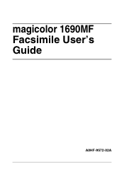 Konica Minolta magicolor 1690MF magicolor 1690MF Facsimile User Guide