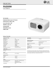 LG PH300W Specification - English