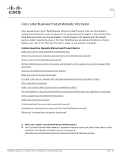 Linksys WVC200 Cisco Small Business Warranty (formerly Linksys)