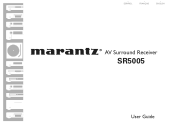 Marantz SR5005P SR5005 User Manual - English