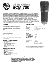 Nady SCM-700 Manual