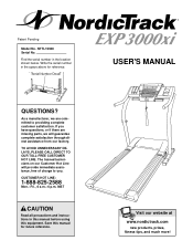 NordicTrack Exp3000xi English Manual