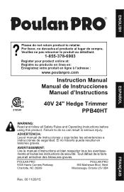 Poulan PPB40HT Owner Manual