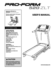ProForm 520 Zlt Instruction Manual