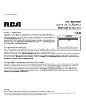 RCA RC142 Owner/User Manual