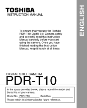 Toshiba PDR-T10 Instruction Manual