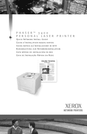 Xerox 3400N Quick Installation Guide