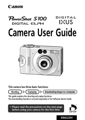 Canon PowerShot S100 Digital ELPH PowerShot S100 Camera User Guide