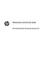 HP ProDesk 600 G2 Micro Maintenance and Service Guide