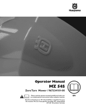 Husqvarna MZ54 Owner Manual