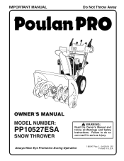 Poulan PP10527ESA User Manual