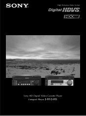 Sony JH1 Product Brochure (jh1 brochure)