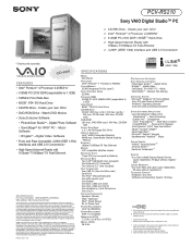 Sony PCV-RS210 Marketing Specifications