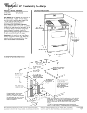 Whirlpool WFG114SWT Dimension Guide