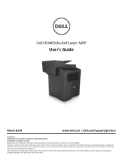 Dell B3465dnf Mono Laser Printer Users Guide