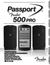 Fender Passport 500 Pro Owners Manual