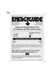 GE AGM12AB Energy Guide