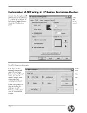HP 512059-L21 Customization of APR Settings in HP Business Touchscreen Monitors