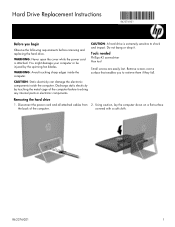 HP Pavilion 24 Hard Drive Replacement Instructions 2