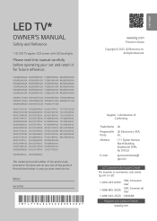 LG 75NANO75UQA Owners Manual