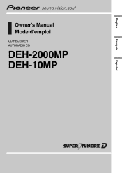 Pioneer DEH 2000MP Owner's Manual