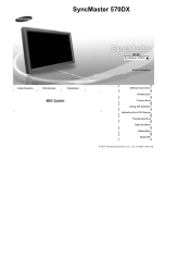 Samsung 570DX User Manual (user Manual) (ver.1.0) (English)