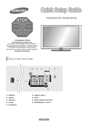 Samsung PN50B430P2D Quick Guide (ENGLISH)