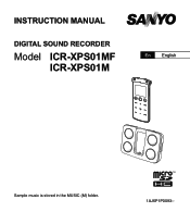 Sanyo ICR-XPS01M Instruction Manual