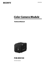 Sony FCBEH3150 Product Manual (Technial Manual for FCB-EH3150)