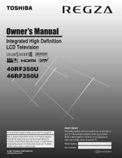 Toshiba 40RF350U Owner's Manual - English